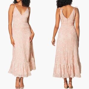 NWT Dress the Population Sunny Eyelet Maxi Dress